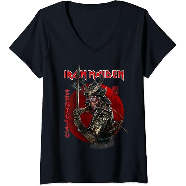 Amazon.com: Womens Iron Maiden - Senjutsu Eddie Red Circle V